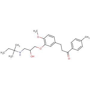 CAS No:124316-02-5 3-[3-[2-hydroxy-3-(2-methylbutan-2-ylamino)propoxy]-4-methoxyphenyl]-1-<br />(4-methylphenyl)propan-1-one