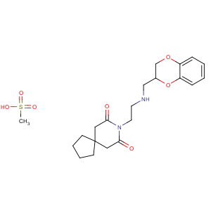 CAS No:124756-23-6 8-[2-(2,3-dihydro-1,<br />4-benzodioxin-3-ylmethylamino)ethyl]-8-azaspiro[4.5]decane-7,<br />9-dione