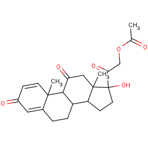 CAS No:125-10-0 [2-[(8S,9S,10R,13S,14S,17R)-17-hydroxy-10,13-dimethyl-3,11-dioxo-6,7,8,<br />9,12,14,15,16-octahydrocyclopenta[a]phenanthren-17-yl]-2-oxoethyl]<br />acetate