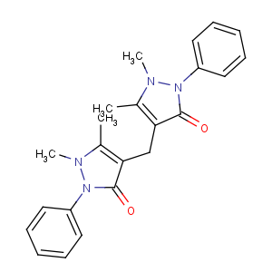 CAS No:1251-85-0 4-[(1,5-dimethyl-3-oxo-2-phenylpyrazol-4-yl)methyl]-1,<br />5-dimethyl-2-phenylpyrazol-3-one