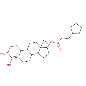 CAS No:1254-35-9 [(8R,9S,10R,13S,14S,17S)-4-hydroxy-13-methyl-3-oxo-2,6,7,8,9,10,11,12,<br />14,15,16,17-dodecahydro-1H-cyclopenta[a]phenanthren-17-yl]<br />3-cyclopentylpropanoate