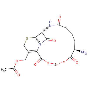 CAS No:12567-06-5 Zinc,[3-[(acetyloxy)methyl]-7-[(5-amino-5-carboxy-1-oxopentyl)amino]-8-oxo-5-thia-1-azabicyclo[4.2.0]oct-2-ene-2-carboxylato(2-)]-(9CI)