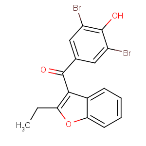 CAS No:125814-23-5 (3,5-dibromo-4-hydroxyphenyl)-(2-ethyl-1-benzofuran-3-yl)methanone