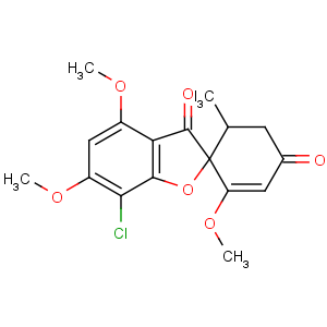 CAS No:126-07-8 (2S,5'R)-7-chloro-3',4,6-trimethoxy-5'-methylspiro[1-benzofuran-2,<br />4'-cyclohex-2-ene]-1',3-dione