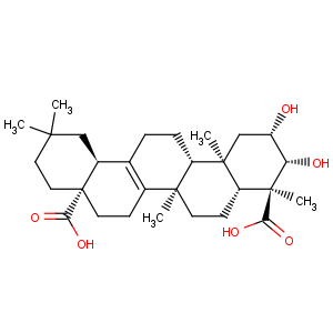 CAS No:1260-04-4 27-Norolean-13-ene-23,28-dioicacid, 2,3-dihydroxy-, (2b,3b,4a)-