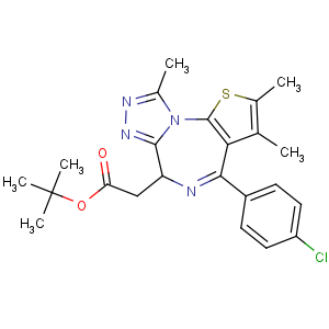 CAS No:1268524-70-4 (S)-tert-butyl 2-(4-(4-chlorophenyl)-2,3,9-triMethyl-6H-thieno[3,2-f][1,2,4]triazolo[4,3-a][1,4]diazepin-6-yl)acetate