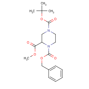 CAS No:126937-42-6 1-O-benzyl 4-O-tert-butyl 2-O-methyl piperazine-1,2,4-tricarboxylate