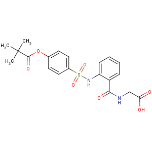 CAS No:127373-66-4 2-[[2-[[4-(2,<br />2-dimethylpropanoyloxy)phenyl]sulfonylamino]benzoyl]amino]acetic acid