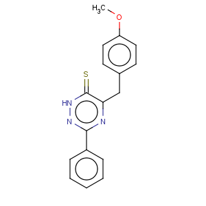 CAS No:127525-51-3 1,2,4-Triazine-6(1H)-thione, 5-[(4-methoxyphenyl)methyl]-3-phenyl-