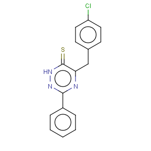 CAS No:127525-52-4 1,2,4-Triazine-6(1H)-thione,5-[(4-chlorophenyl)methyl]-3-phenyl-