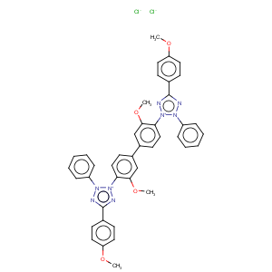 CAS No:127615-61-6 2H-Tetrazolium,2,2'-(3,3'-dimethoxy[1,1'-biphenyl]-4,4'-diyl)bis[5-(4-methoxyphenyl)-3-phenyl-,chloride (1:2)