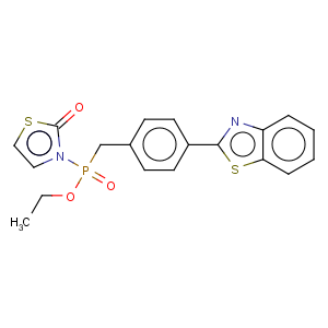 CAS No:127881-45-2 Phosphinic acid,[[4-(2-benzothiazolyl)phenyl]methyl](2-oxo-3-thiazolidinyl)-, ethyl ester (9CI)