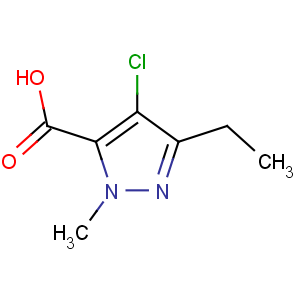 CAS No:127892-62-0 4-chloro-5-ethyl-2-methylpyrazole-3-carboxylic acid