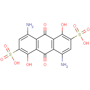 CAS No:128-86-9 4,8-diamino-1,5-dihydroxy-9,10-dioxoanthracene-2,6-disulfonic acid