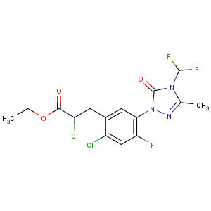 CAS No:128639-02-1 ethyl<br />2-chloro-3-[2-chloro-5-[4-(difluoromethyl)-3-methyl-5-oxo-1,2,<br />4-triazol-1-yl]-4-fluorophenyl]propanoate