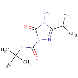 CAS No:129909-90-6 4-amino-N-tert-butyl-5-oxo-3-propan-2-yl-1,2,4-triazole-1-carboxamide