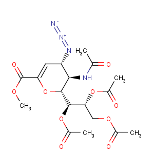 CAS No:130525-58-5 Methyl 5-acetamido-7,8,9-O-triacetyl-2,6-anhydro-4-azido-3,4,5-trideoxy-D-glycero-D-galacto-non-2-enonate