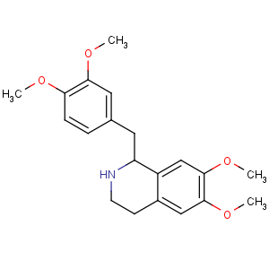 CAS No:13074-31-2 1-[(3,4-dimethoxyphenyl)methyl]-6,7-dimethoxy-1,2,3,<br />4-tetrahydroisoquinoline