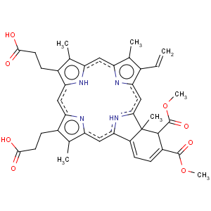 CAS No:130851-16-0 23H,25H-Benzo[b]porphine-9,13-dipropanoicacid,19-ethenyl-1,22a-dihydro-1,2-bis(methoxycarbonyl)-8,14,18,22a-tetramethyl-(9CI)