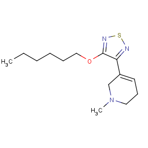 CAS No:131986-45-3 3-hexoxy-4-(1-methyl-3,6-dihydro-2H-pyridin-5-yl)-1,2,5-thiadiazole