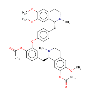 CAS No:132139-17-4 7-Isoquinolinol,1-[[4-(acetyloxy)-3-[4-[[(1R)-1,2,3,4-tetrahydro-6,7-dimethoxy-2-methyl-1-isoquinolinyl]methyl]phenoxy]phenyl]methyl]-1,2,3,4-tetrahydro-6-methoxy-2-methyl-,acetate (ester), (1R)- (9CI)