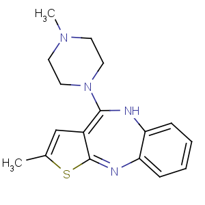 CAS No:132539-06-1 2-methyl-4-(4-methylpiperazin-1-yl)-5H-thieno[3,2-c][1,5]benzodiazepine