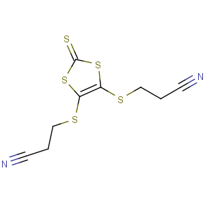 CAS No:132765-35-6 3-[[5-(2-cyanoethylsulfanyl)-2-sulfanylidene-1,<br />3-dithiol-4-yl]sulfanyl]propanenitrile