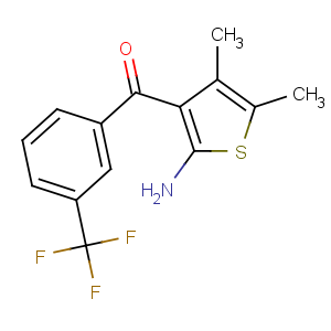 CAS No:132861-87-1 Methanone,(2-amino-4,5-dimethyl-3-thienyl)[3-(trifluoromethyl)phenyl]-