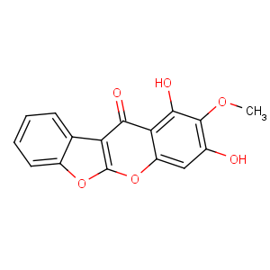 CAS No:132915-51-6 1,3-Dihydroxy-2-methoxy-11H-benzofuro[2,3-b][1]benzopyran-11-one