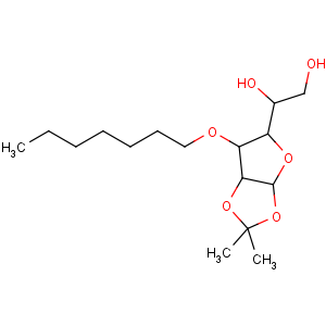 CAS No:133692-55-4 (1R)-1-[(3aR,5R,6S,6aR)-6-heptoxy-2,2-dimethyl-3a,5,6,<br />6a-tetrahydrofuro[2,3-d][1,3]dioxol-5-yl]ethane-1,2-diol