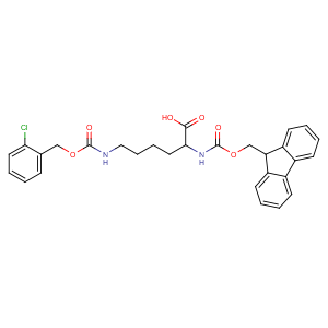 CAS No:133970-31-7 6-[(2-chlorophenyl)methoxycarbonylamino]-2-(9H-fluoren-9-<br />ylmethoxycarbonylamino)hexanoic acid