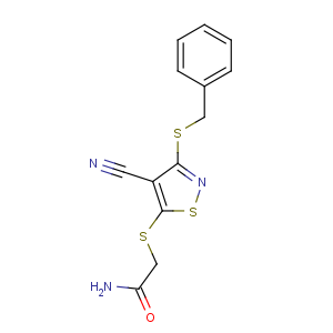 CAS No:135489-22-4 Acetamide,2-[[4-cyano-3-[(phenylmethyl)thio]-5-isothiazolyl]thio]-