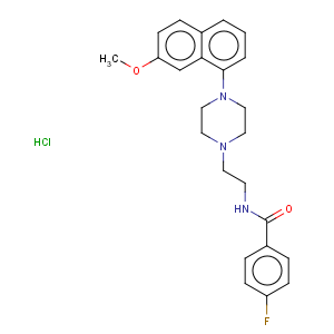 CAS No:135721-98-1 Benzamide,4-fluoro-N-[2-[4-(7-methoxy-1-naphthalenyl)-1-piperazinyl]ethyl]-,hydrochloride (1:?)