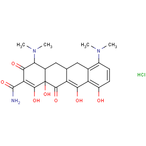 CAS No:13614-98-7 (4S,4aS,5aR,12aR)-4,7-bis(dimethylamino)-1,10,11,12a-tetrahydroxy-3,<br />12-dioxo-4a,5,5a,6-tetrahydro-4H-tetracene-2-carboxamide