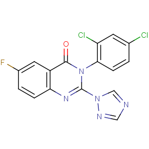 CAS No:136426-54-5 3-(2,4-dichlorophenyl)-6-fluoro-2-(1,2,4-triazol-1-yl)quinazolin-4-one
