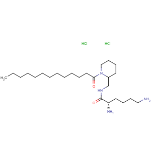 CAS No:136449-85-9 Hexanamide,2,6-diamino-N-[[1-(1-oxotridecyl)-2-piperidinyl]methyl]-, (2S)-