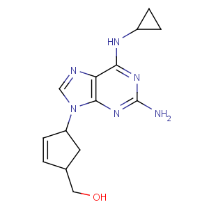 CAS No:136470-78-5 [(1S,<br />4R)-4-[2-amino-6-(cyclopropylamino)purin-9-yl]cyclopent-2-en-1-yl]<br />methanol