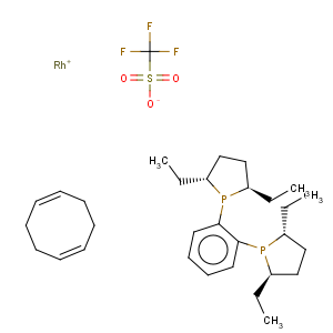 CAS No:136705-77-6 (-)-1,2-Bis[(2R,5R)-diethylphospholano)benzene(cyclooctadiene]rhodium(I) triflate