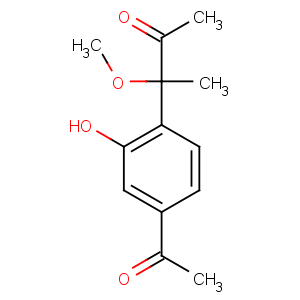 CAS No:136796-00-4 3-(4-acetyl-2-hydroxy-phenyl)-3-methoxy-butan-2-one