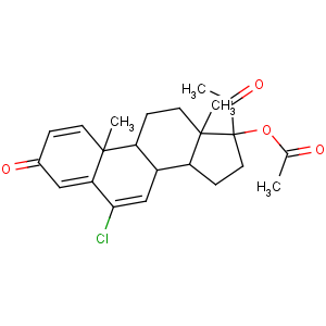 CAS No:13698-49-2 [(8R,9S,10R,13S,14S,17R)-17-acetyl-6-chloro-10,13-dimethyl-3-oxo-9,11,<br />12,14,15,16-hexahydro-8H-cyclopenta[a]phenanthren-17-yl] acetate