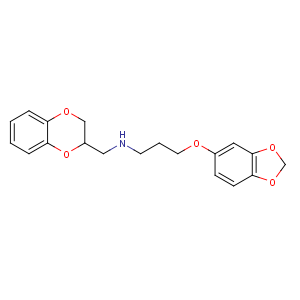 CAS No:137275-81-1 1,4-Benzodioxin-2-methanamine,N-[3-(1,3-benzodioxol-5-yloxy)propyl]-2,3-dihydro-, (2S)-