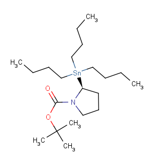 CAS No:137496-74-3 1-Pyrrolidinecarboxylicacid, 2-(tributylstannyl)-, 1,1-dimethylethyl ester, (2S)-