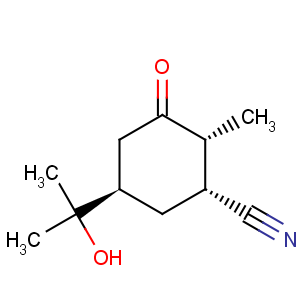CAS No:137588-59-1 Cyclohexanecarbonitrile,5-(1-hydroxy-1-methylethyl)-2-methyl-3-oxo-, (1R,2R,5R)-