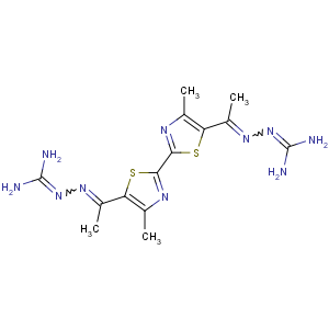 CAS No:137650-15-8 2-[(E)-1-[2-[5-[(E)-N-(diaminomethylideneamino)-C-methylcarbonimidoyl]-<br />4-methyl-1,3-thiazol-2-yl]-4-methyl-1,<br />3-thiazol-5-yl]ethylideneamino]guanidine