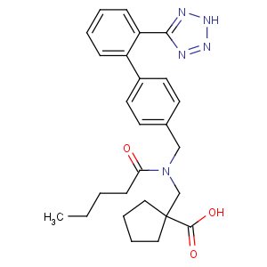 CAS No:137882-98-5 1-[[pentanoyl-[[4-[2-(2H-tetrazol-5-yl)phenyl]phenyl]methyl]amino]<br />methyl]cyclopentane-1-carboxylic acid