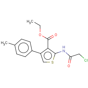 CAS No:138098-81-4 3-Thiophenecarboxylicacid, 2-[(2-chloroacetyl)amino]-4-(4-methylphenyl)-, ethyl ester