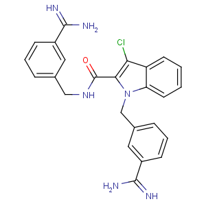 CAS No:13825-13-3 N,1-bis[(3-carbamimidoylphenyl)methyl]-3-chloroindole-2-carboxamide
