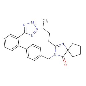 CAS No:138402-11-6 2-butyl-3-[[4-[2-(2H-tetrazol-5-yl)phenyl]phenyl]methyl]-1,<br />3-diazaspiro[4.4]non-1-en-4-one