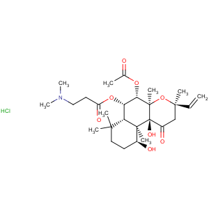 CAS No:138605-00-2 b-Alanine, N,N-dimethyl-,(3R,4aR,5S,6S,6aS,10S,10aR,10bS)-5-(acetyloxy)-3-ethenyldodecahydro-10,10b-dihydroxy-3,4a,7,7,10a-pentamethyl-1-oxo-1H-naphtho[2,1-b]pyran-6-ylester, hydrochloride (1:1)
