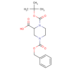 CAS No:138775-02-7 (2R)-1-[(2-methylpropan-2-yl)oxycarbonyl]-4-<br />phenylmethoxycarbonylpiperazine-2-carboxylic acid